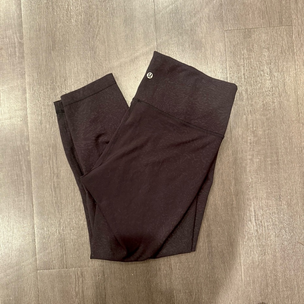 Lululemon Align Patterned Black Leggings Size 14